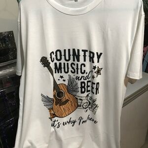 Country Music and Beer Graphic T-Shirt